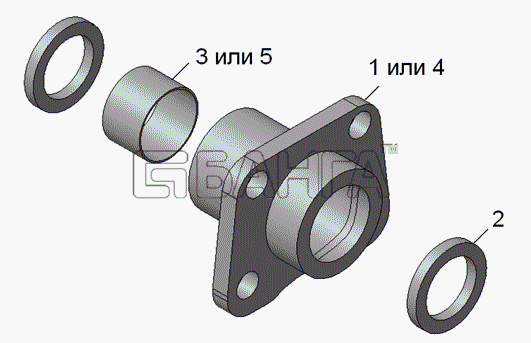 НефАЗ НефАЗ-9334 (2008) Схема Опора разжимного кулака-45 banga.ua
